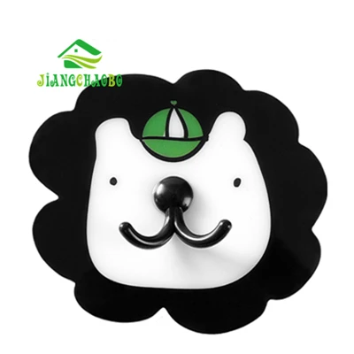 JiangChaoBo мультфильм милый крюк кухня Бесплатный удар крючки студента для общежития настенные плитки без следа клей крюк - Цвет: Lion