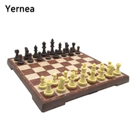 yernea new chess magnetic folding chessboard plastic chess pieces magnetic chess games checkerboard 30302cm entertainment game