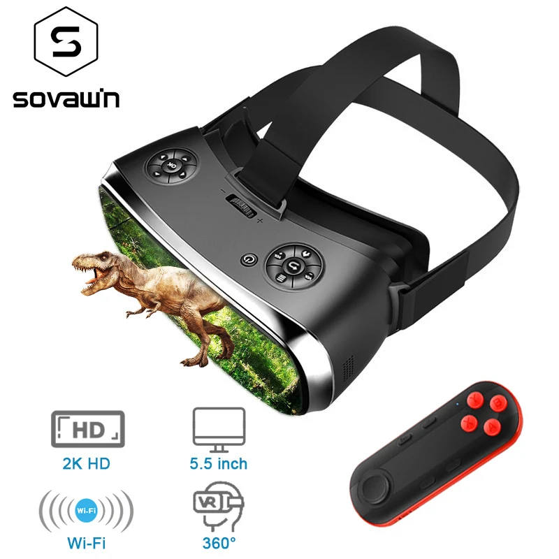 Sovawin все в одном VR Hdmi гарнитура 2K HD Wifi 3D умные очки Виртуальная реальность
