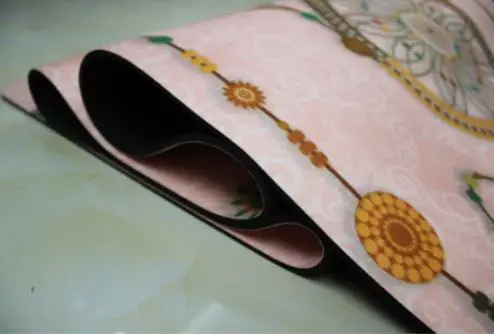 5 мм натуральный резиновый впитывающий пот Аэробика коврик Экологичная замша