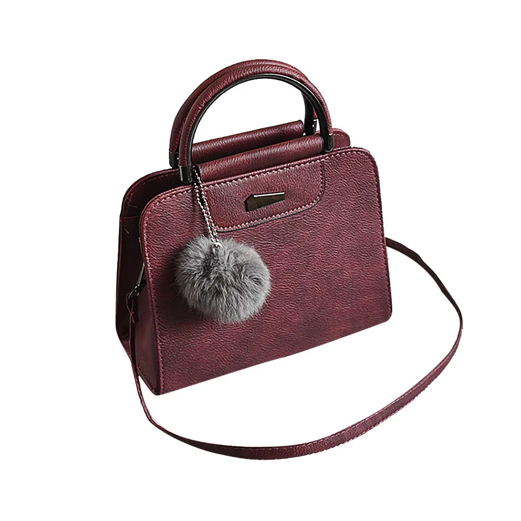 Женская сумка модные однотонные HairBall дизайн плеча женская сумка taschen женские сумки borse Да Донна torebka damska