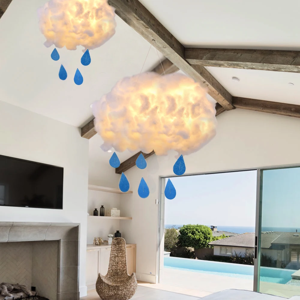 Креативная самодельная Подвесная лампа в виде облака новинка ночные светильники