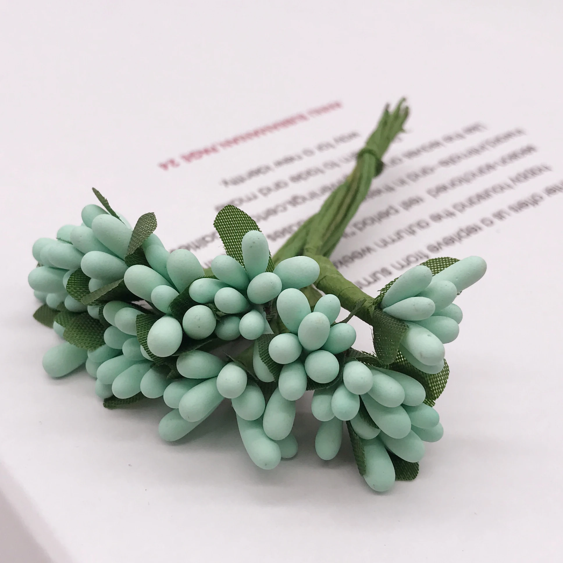 Искусственная тычинка с перламутровыми ягодами 12 шт. цветок для украшения дома