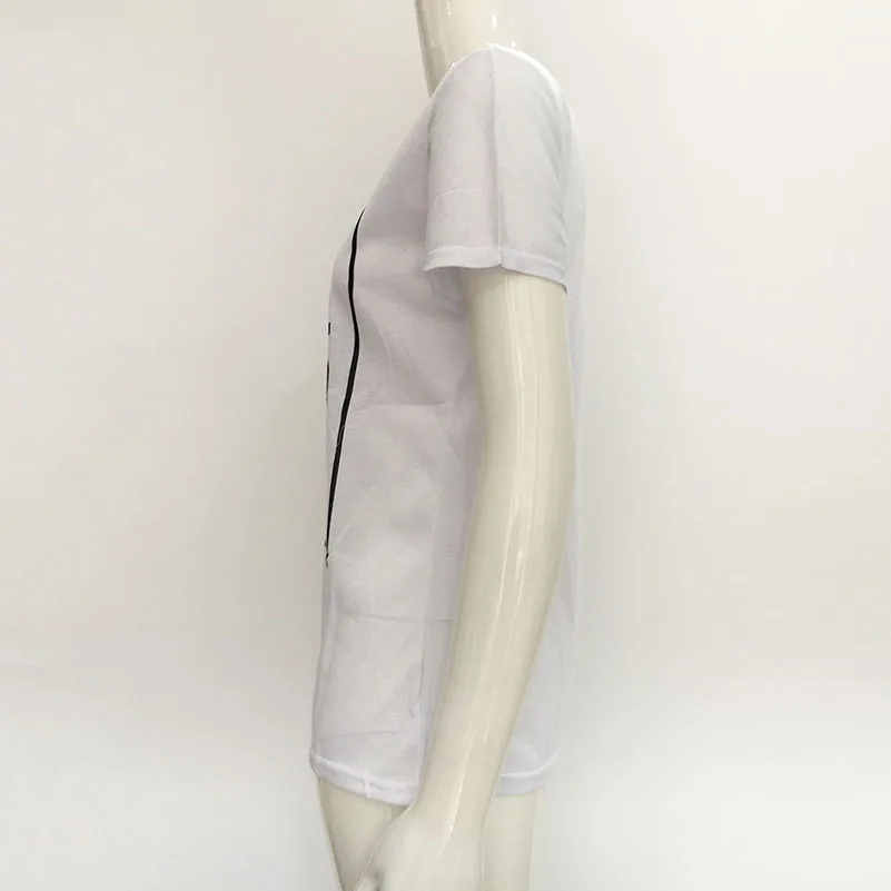 Женская футболка оверсайз с принтом облегающая короткими рукавами Повседневная