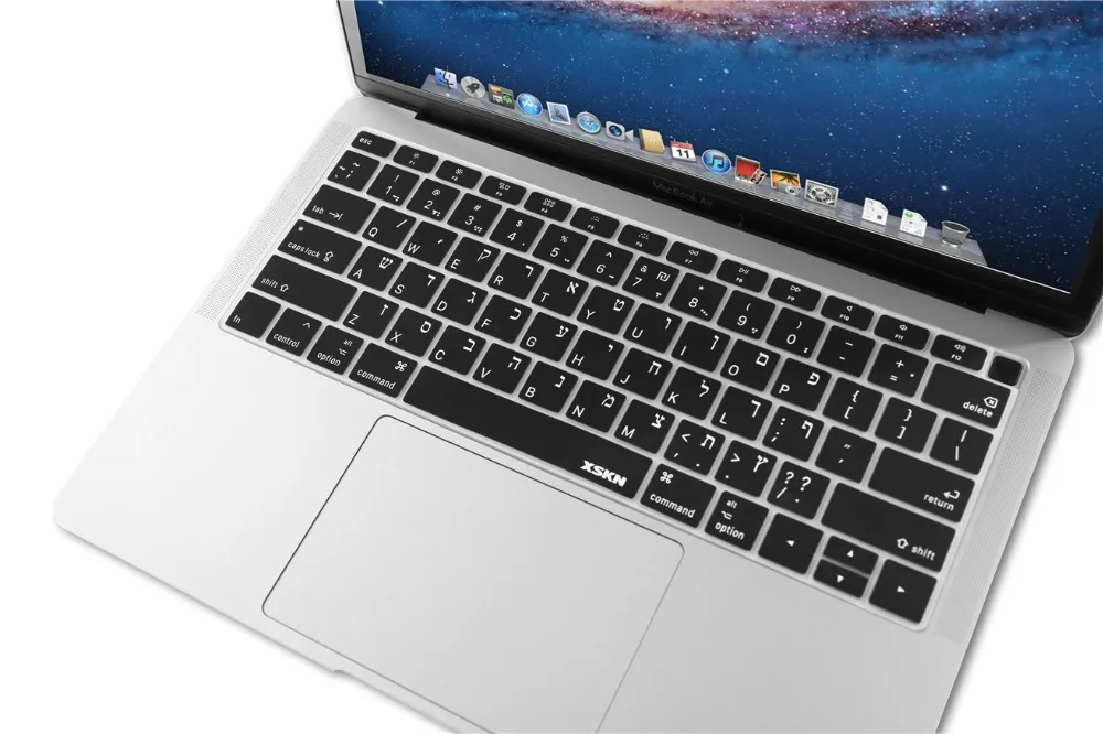 Чехол для клавиатуры XSKN на иврите нового MacBook Air 13 &quotс сенсорным дисплеем Retina A1932
