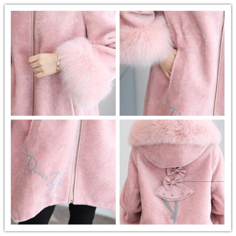 2018 Новый Для женщин На зимнем меху воротник теплый стриженой овчины меховая