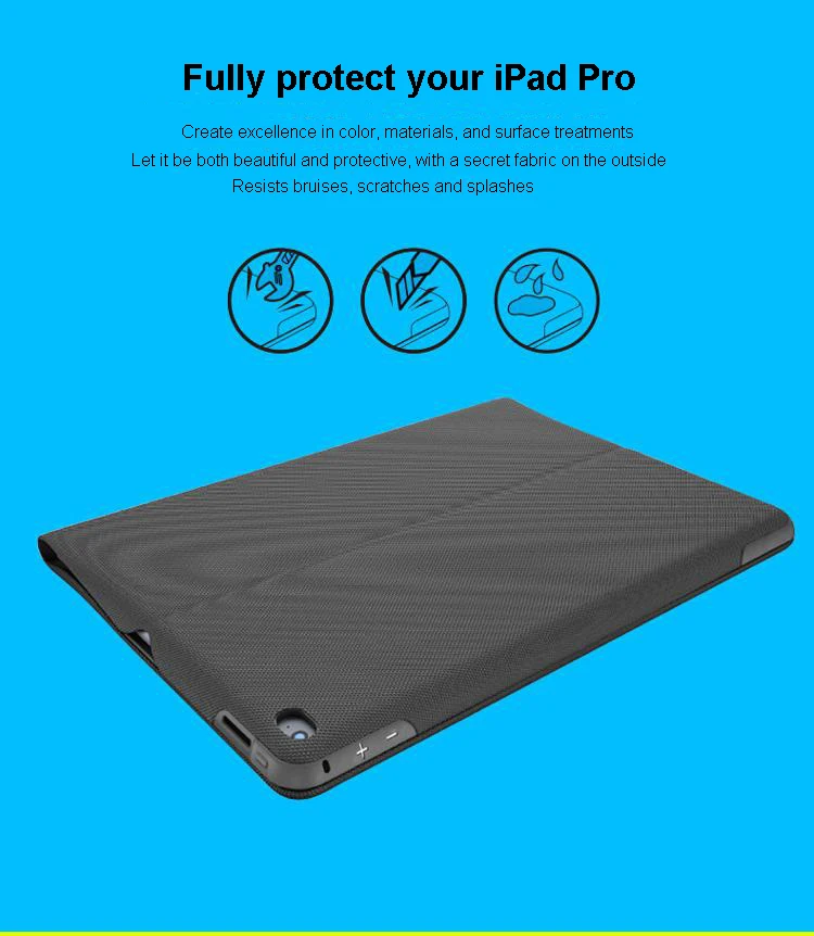 Защитный чехол для клавиатуры iPad Pro с беспроводной подсветкой и Bluetooth