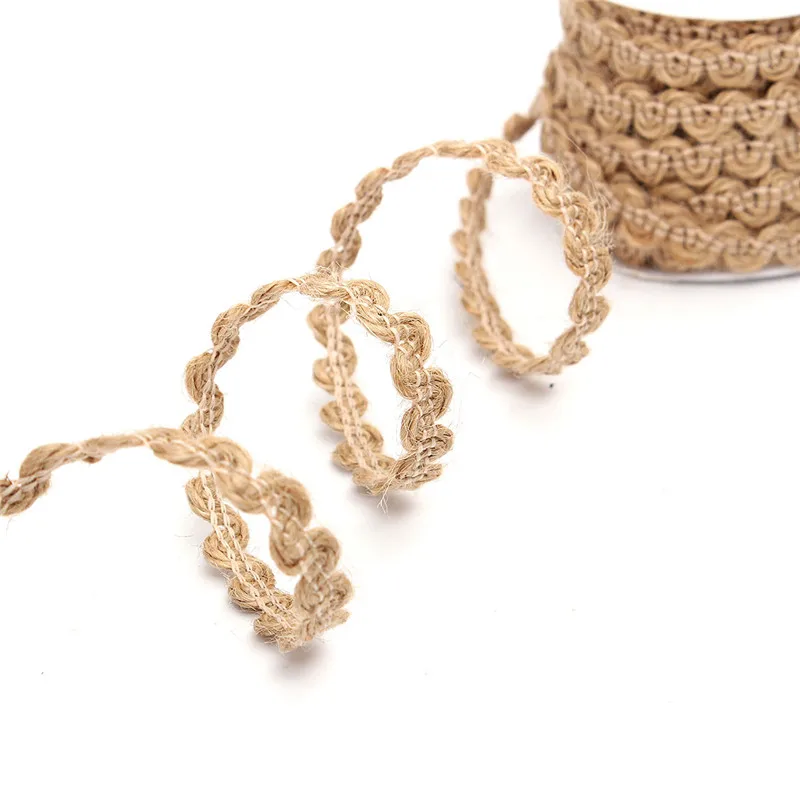 Новый стиль 5 м природные Гессе веревка шпагат мешковины лента DIY украшения дома