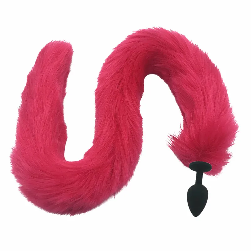 80 см длинный хвост металлическая Милая Анальная пробка плюшевая Косплей