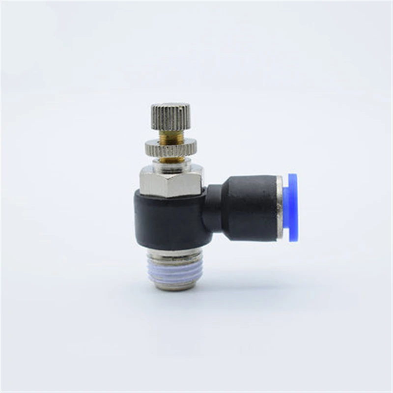 Быстроразъемный пневматический L образный регулятор расхода газа с наружным