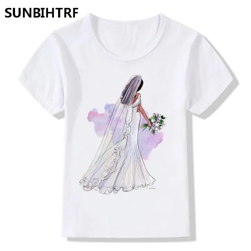 2018 детская ярко красные вечернее платье печати футболки Для детей на лето топы