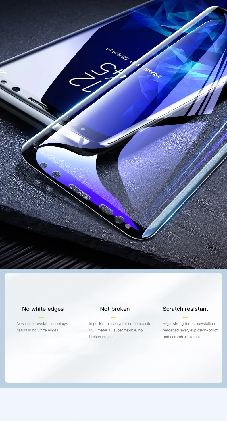 Закаленное стекло пленка для samsung Galaxy Note 9 8 S9 S8 S10 e 5G Plus S7 Edge 9D полное покрытие Защита экрана для samsung A7 A8 A9