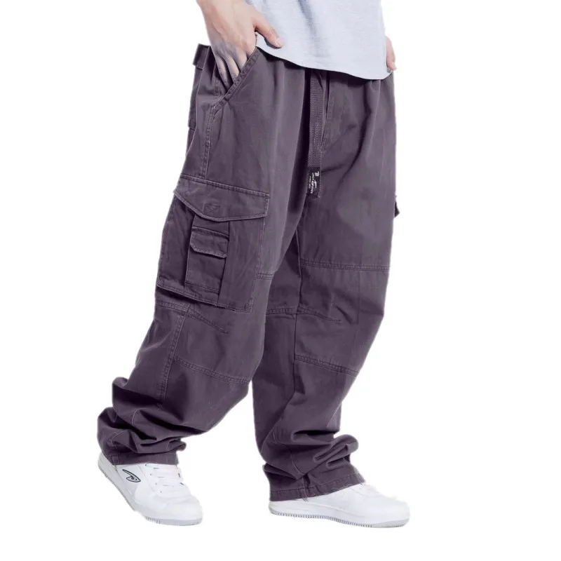 Autumn 3xl осенние мужские брюки карго очень большие повседневные мужские брюки плюс размер длинные брюки хлопок прямые брюки карго 150 кг