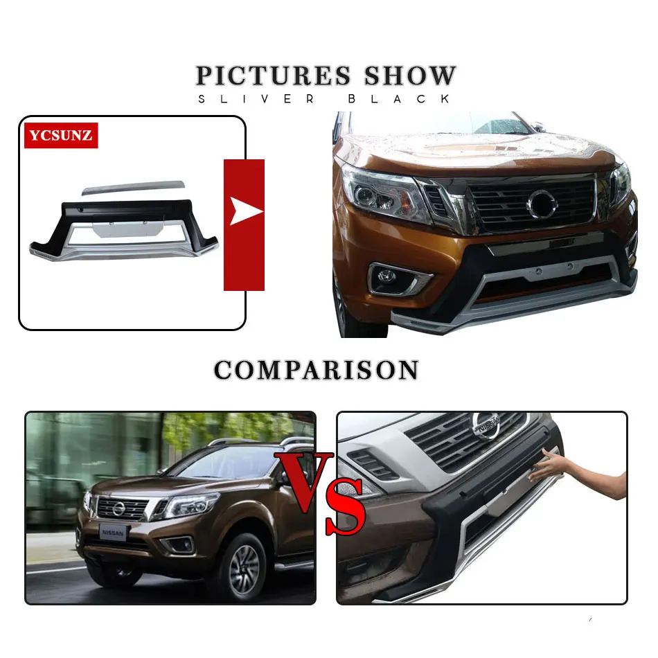 Передний бампер для Nissan Navara Frontier передний обвес с DRL для Nissan Navara frontier бампер Ycsunz