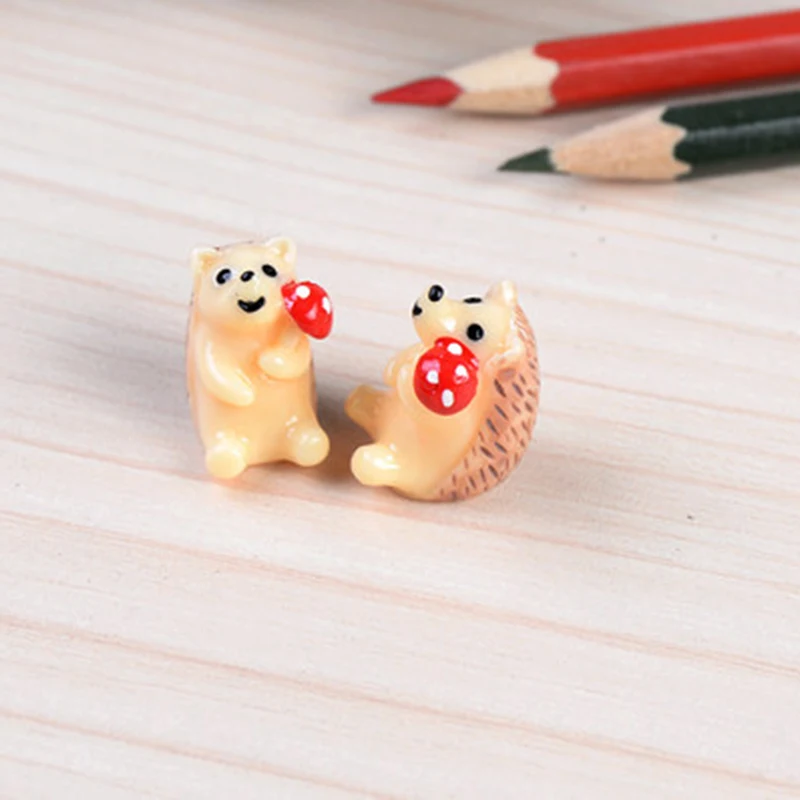 2 шт./компл. Мини Пингвин миниатюрные козы Ежик фигурки для бонсай украшения микро