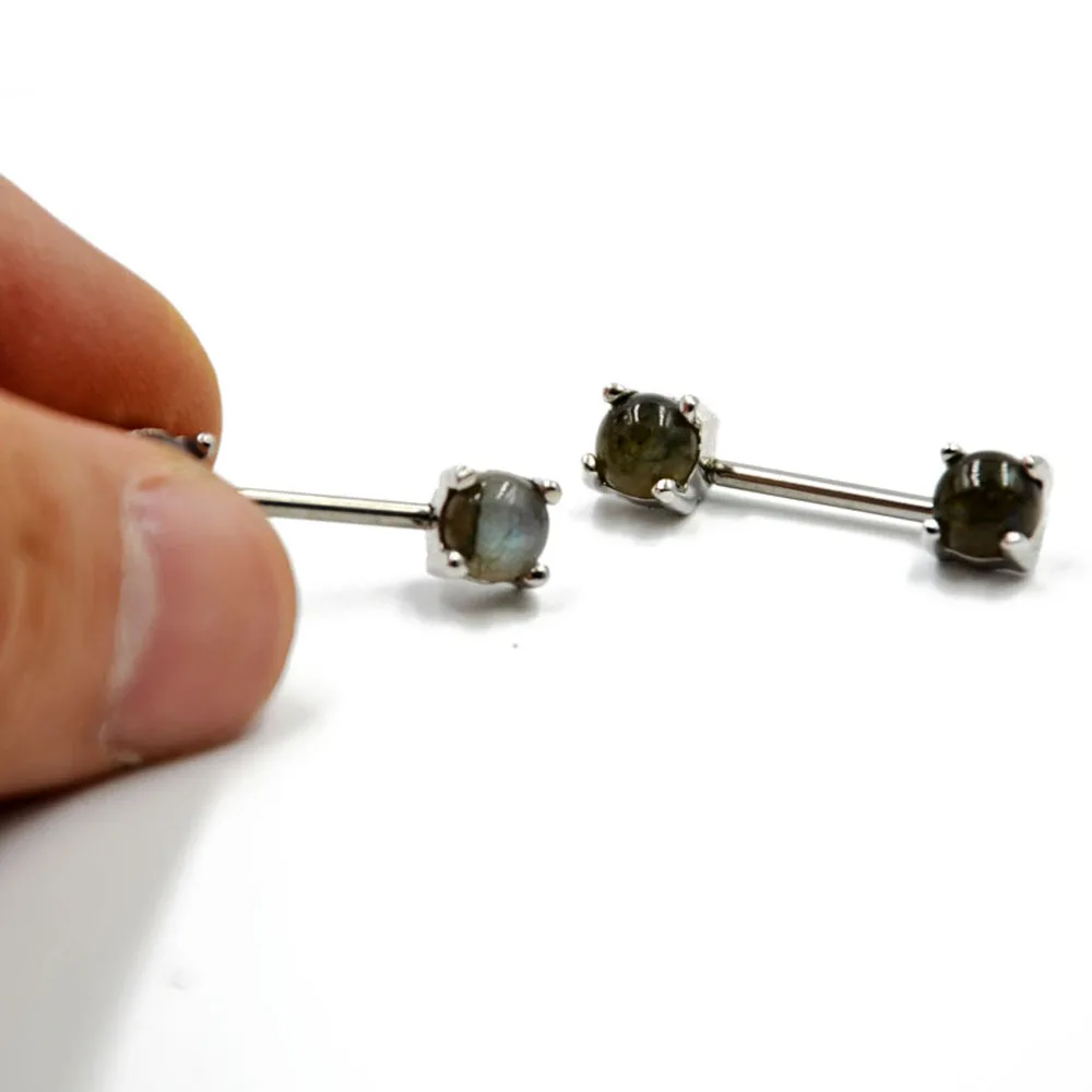 BOG-Pair 316L хирургическая сталь 14 г опал ниппель щит Druzy штанга ниппельное кольцо очаровательные ювелирные изделия с подвеской в виде соски для женщин пирсинг ювелирные изделия