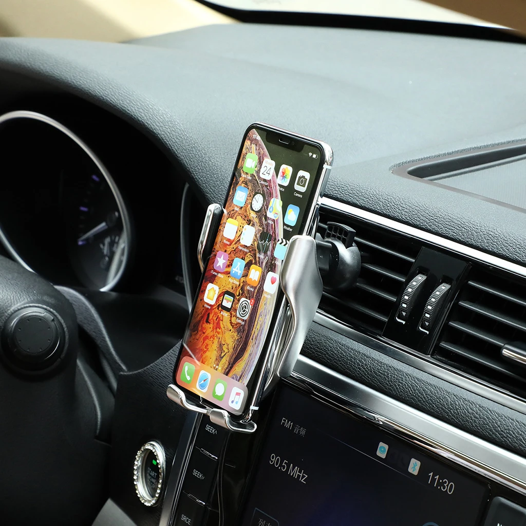 Автомобильное беспроводное зарядное устройство 10 Вт совместимое с iPhone Xs Huawei LG