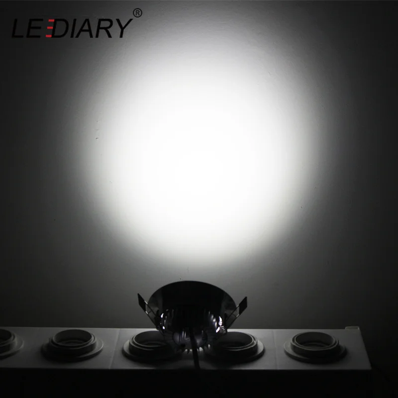 LEDIARY-luces LED empotradas de 110V-220V, 3W, 55mm, agujero, blancas/Plateadas/negras, para interior, sala de estar, luces abajo, lámpara empotrada de techo