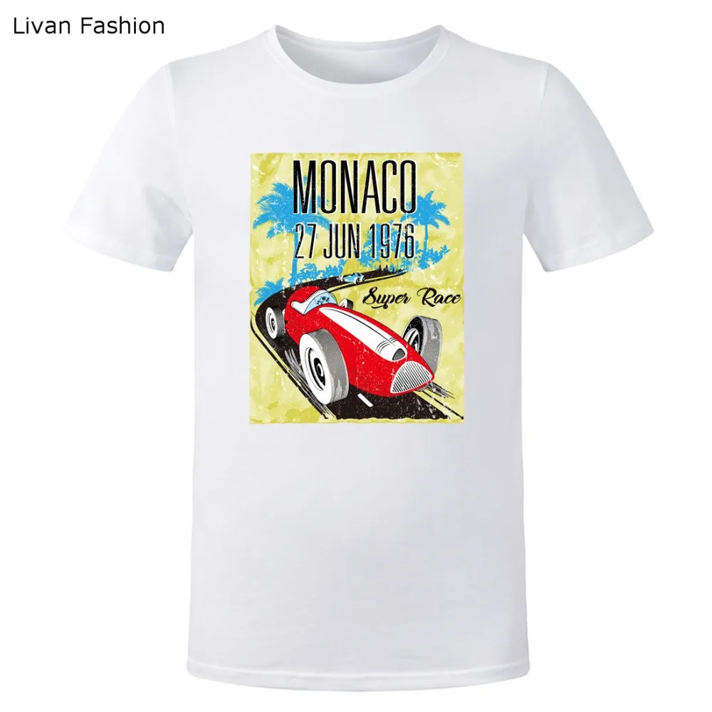 Livan Модные мужские Mona с принтом повседневные топы овальным вырезом летняя одежда