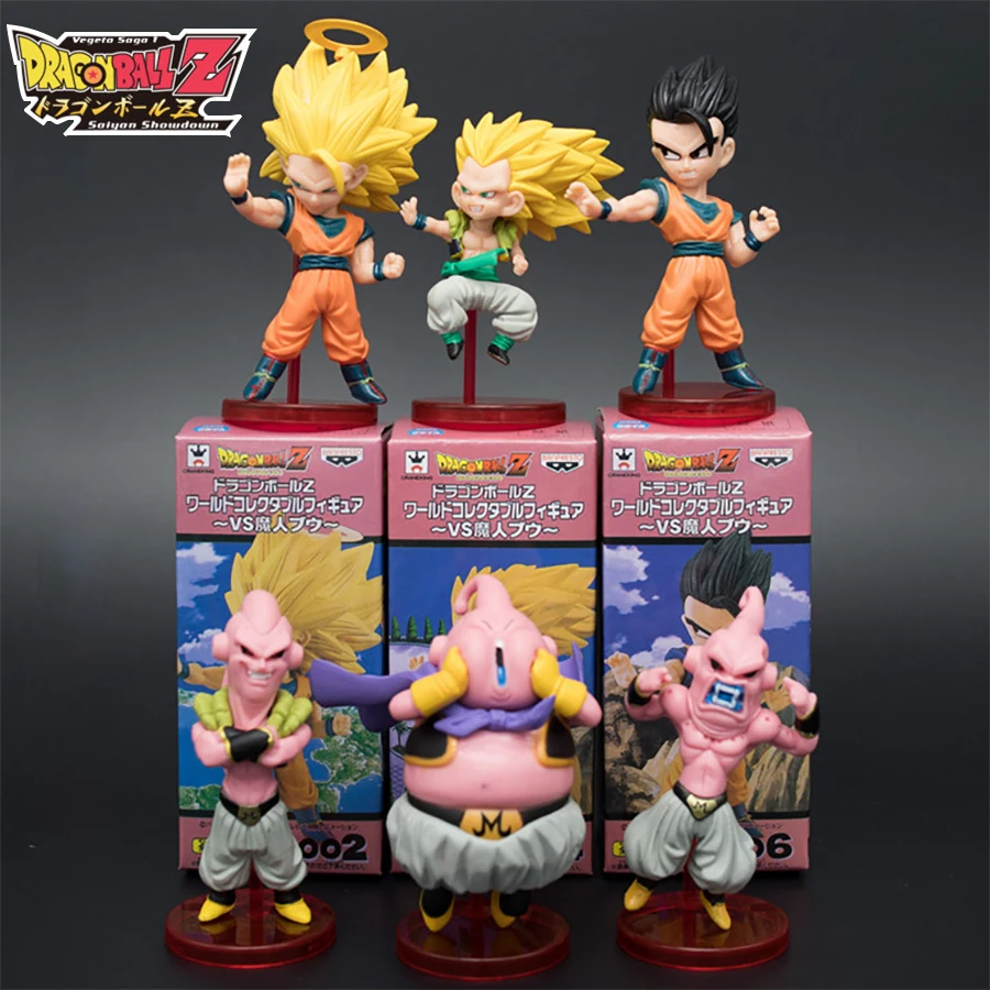 11 см X 4 Dragon Ball Z 6 Stile мини модель Goku Saiyan Majin Boo фигурка мальчиков Игрушка ПВХ Модель