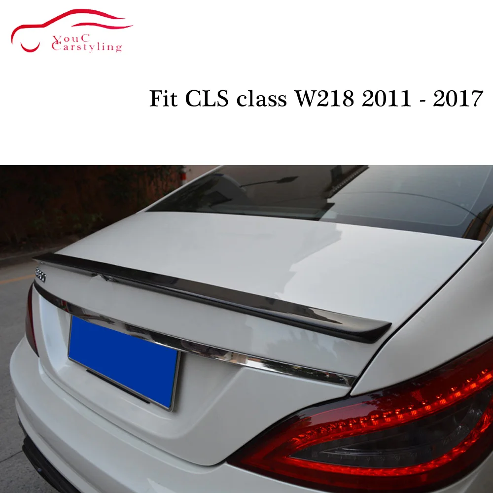 W218 AMG стиль углеродное волокно задний спойлер крыло багажника губа для Mercedes CLS class