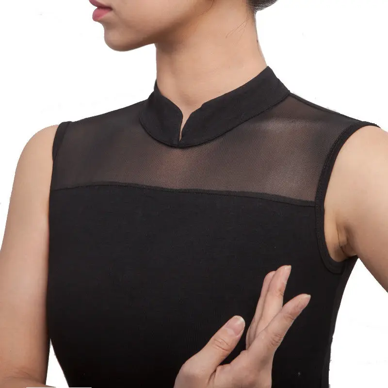 Балетный трико для женщин новинка 2019 черный цвет эластичный тренировочный