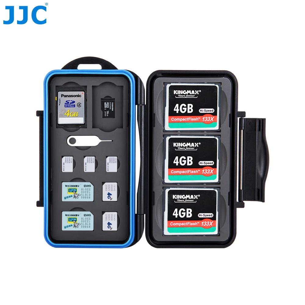 JJC чехол для карты памяти SIM/Micro SIM/Nano SIM/SD/SDHC/TFStorage для iPhone 8/8 Plus/X/7 Plus/6 карт водостойкая коробка