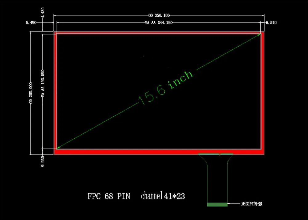 15 6 дюймовая Usb емкостная сенсорная панель для промышленного контроля Carpc Raspberry Pi