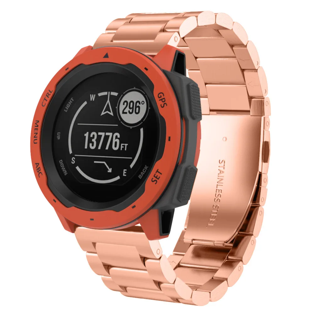 Сменные часы из нержавеющей стали ремешок браслет для Garmin Instinct Watachband Спортивные