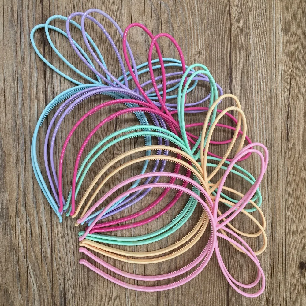 XIMA 12 шт. пластиковые повязки на голову с заячьими ушками для девочек детские из