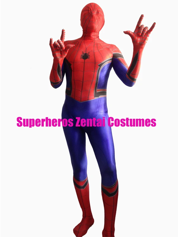Костюм спайдермена из спандекса с 3D принтом костюм Человека паука для косплея по