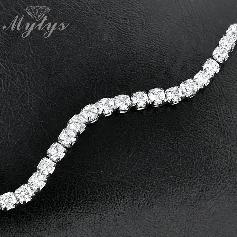 Женский теннисный браслет Mytys циркониевый Новое поступление 2017 ювелирные