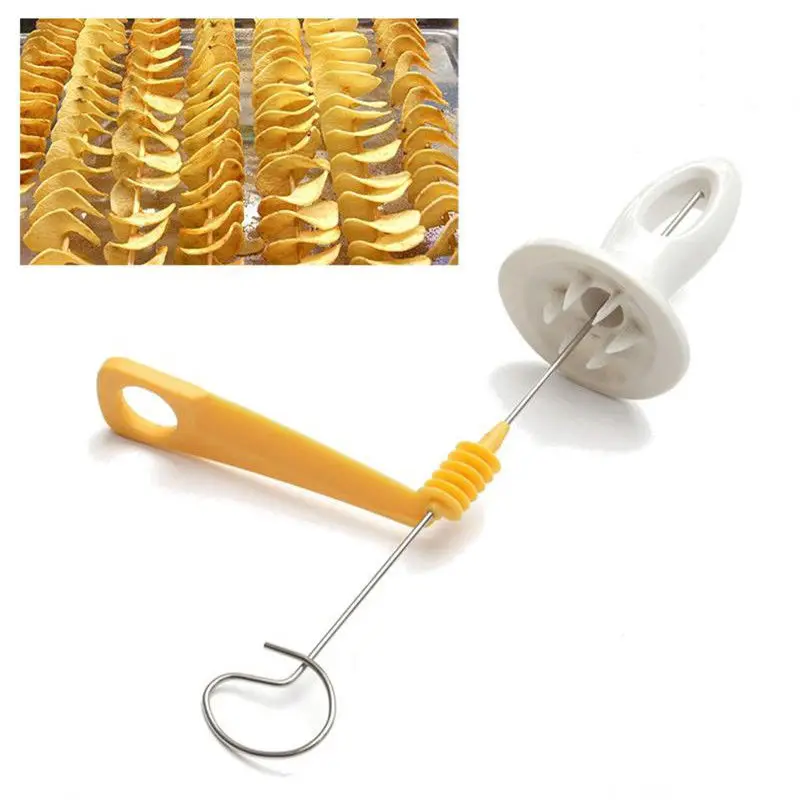 Нож для спиральной нарезки картофеля Жарить Картофельные Чипсы башня Торнадо