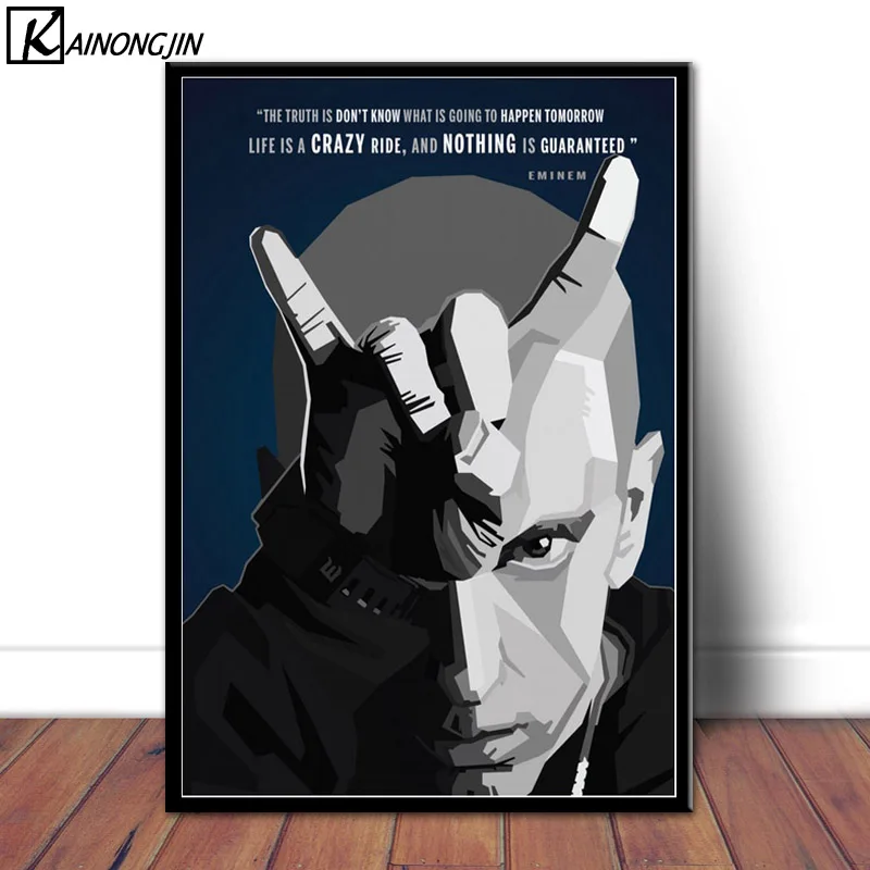 004 Художественный плакат как можно скорее Rocky G Eazy пресловутый B.I.G. Eminem плакаты и печать, Картина Настенная холст живопись комнаты украшение дома - Цвет: 004