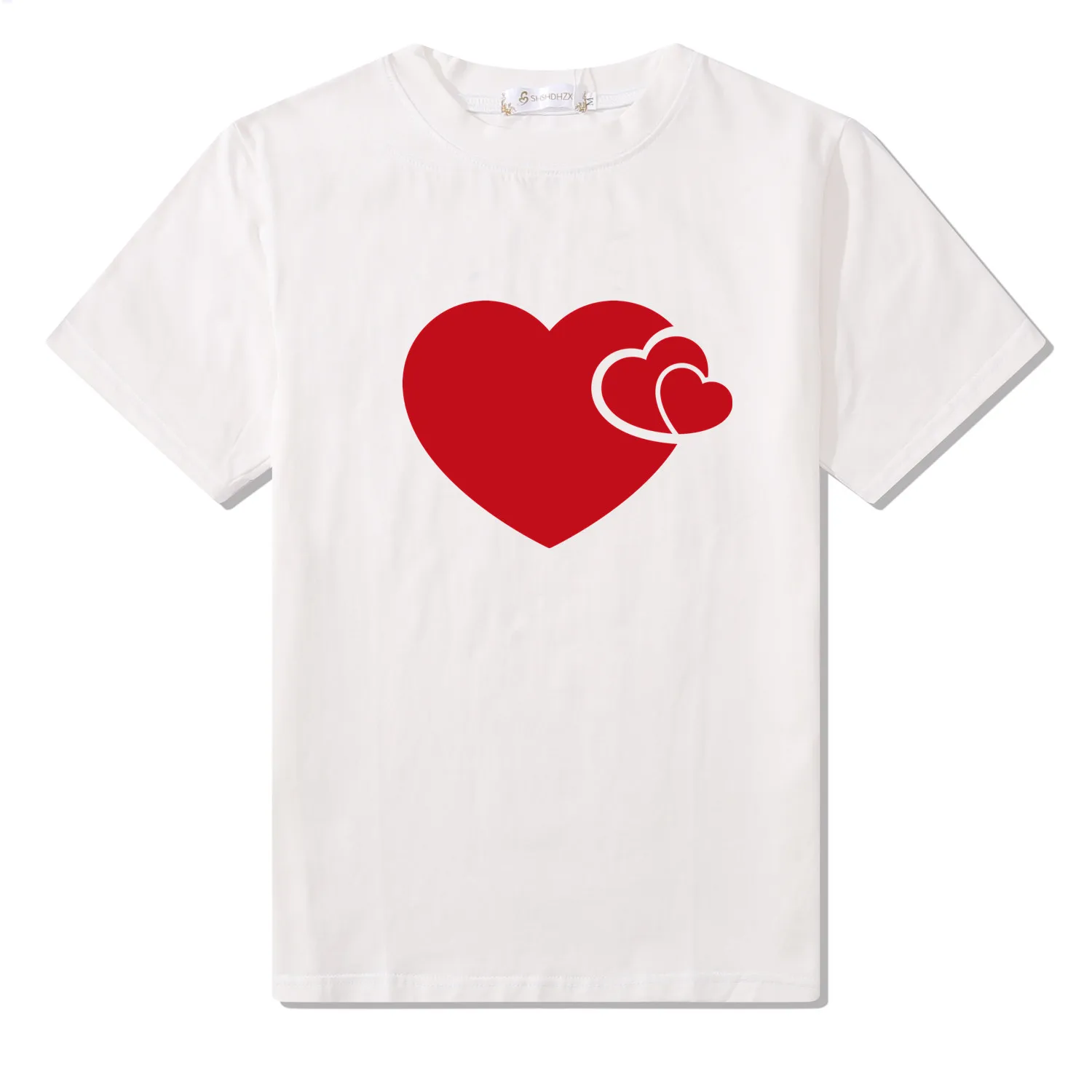 Женская Модальная Футболка harajuku летняя хлопковая с принтом Love размера плюс camisetas