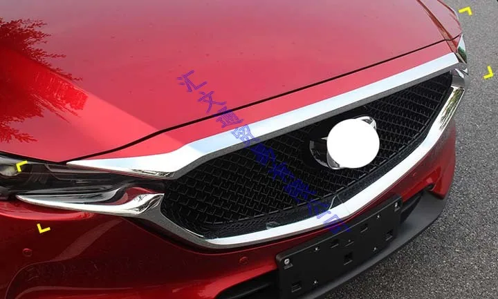 Для Mazda CX-8 CX8 2018-2019 ABS хромированный передний капот решетка гриля бампер губа сетка