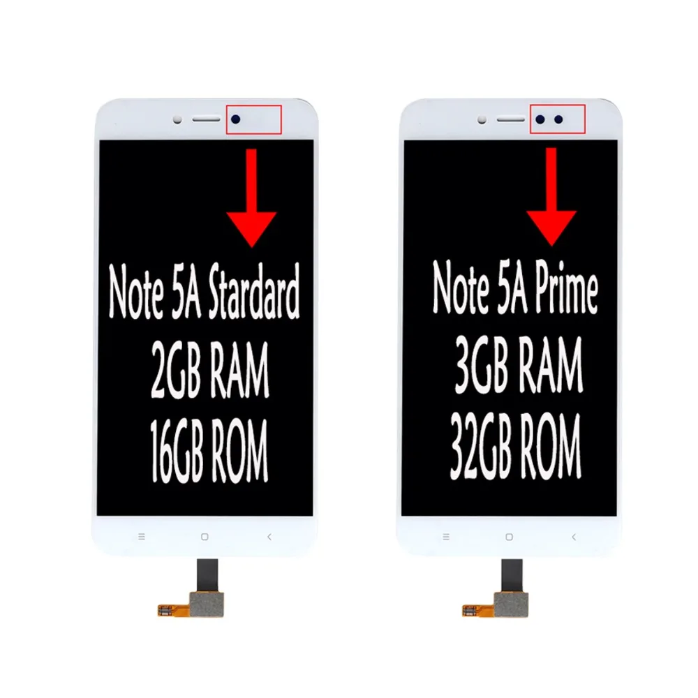 ЖК дисплей 5 ''для Xiaomi Redmi Note 5A Prime Y1 / Lite сенсорный экран протестирован
