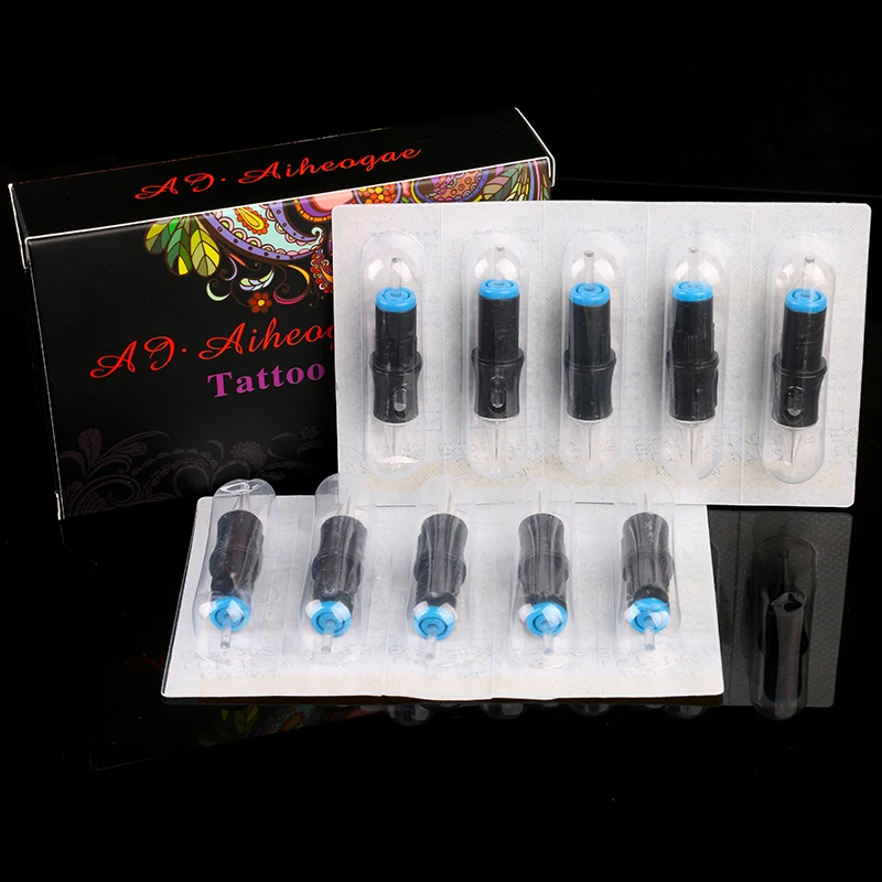 Татуировка Перманентный макияж подачи чернил игла для коррекции бровей Иглы 10