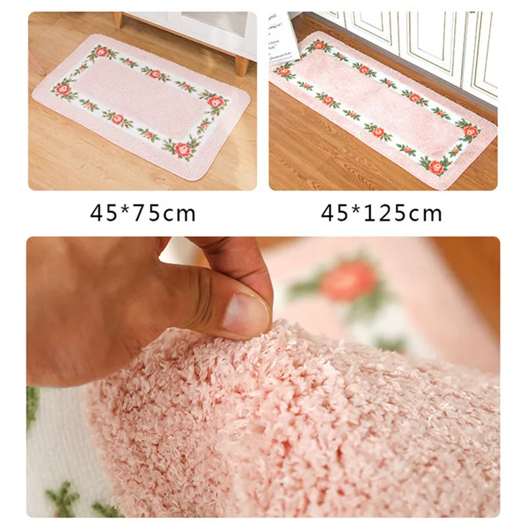Цветок Tapis салон абсорбент розовый коврик для ванной нескользящие коврик для Гостиная Спальня ковровое покрытие Tapete Infantil