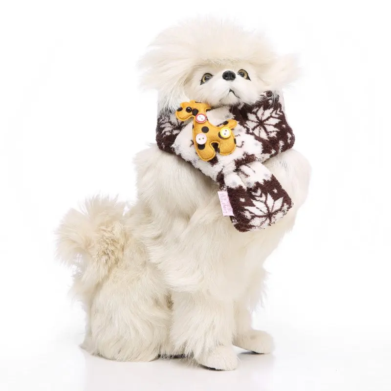 Теплые шарфы для собак щенков галстук бабочка ошейники кошачий шарф зимние