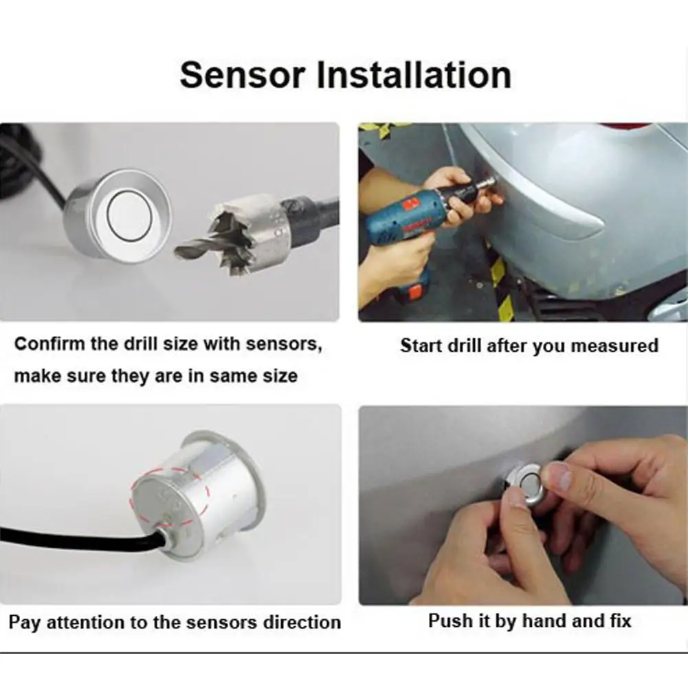 Автомобильный парковочный сенсор комплект авто светодиодный дисплей 4 датчика s