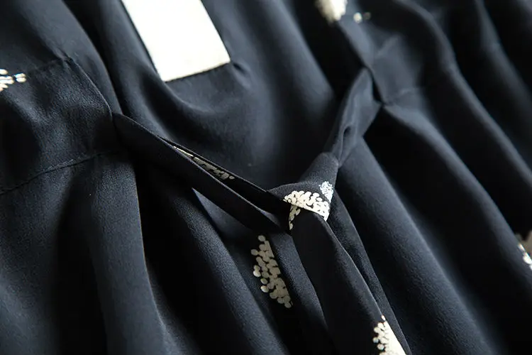 Женское длинное платье 100% натуральное шелковое с поясом темно синего цвета без