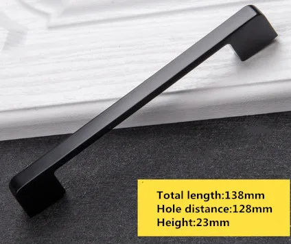 Ручки и ручки для шкафов современная простая черная тумба кухонного шкафа