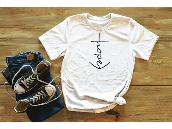 Якорь надежды футболка Hebrews христианские Женщины Мода Смешные Тройники унисекс