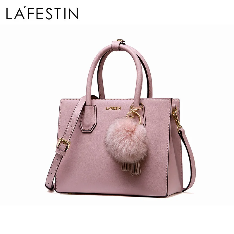 LAFESTIN женская сумка модная Hairball Tote сумки женские многофункциональные через плечо