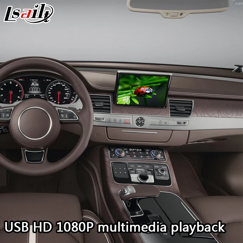 Android 6,0 gps навигационная коробка видео интерфейс для AUDI A8 со смартфоном Mirrorlink, приложения