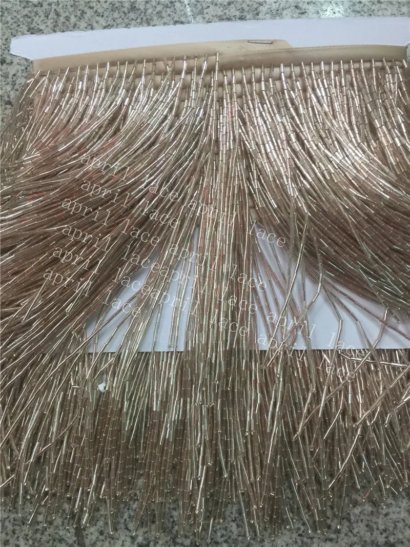 Yy103 #5 ярдов/сумка цвета шампанского золотистого ширина 15 см лента с бахромой