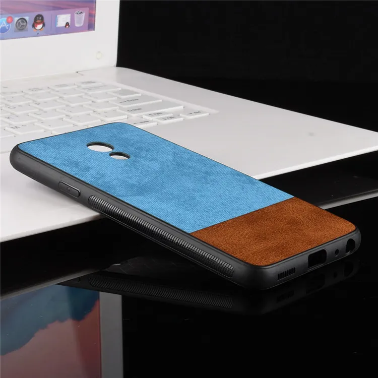 blue Для Meizu 15 Lite чехол 5,46 дюйма из мягкого ТПУ+ ПУ+ поликарбоната контрастный джинсовый ПУ кожаный чехол для Meizu 15 Lite чехол для телефона s - Цвет: blue