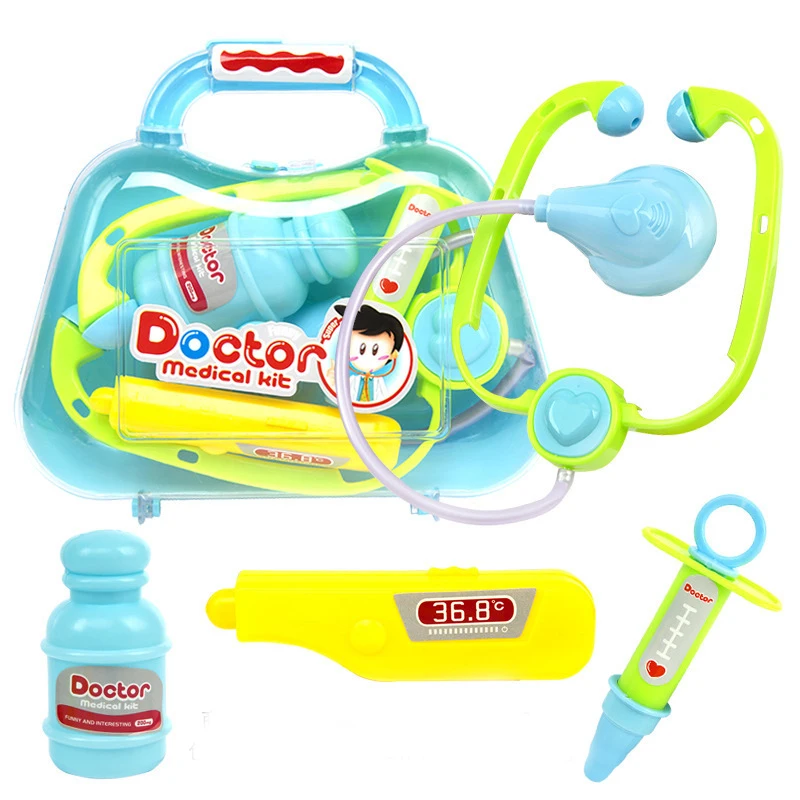 Стетоскоп игровой шприц Walkie Kit головоломка Дети Маленький доктор Моделирование