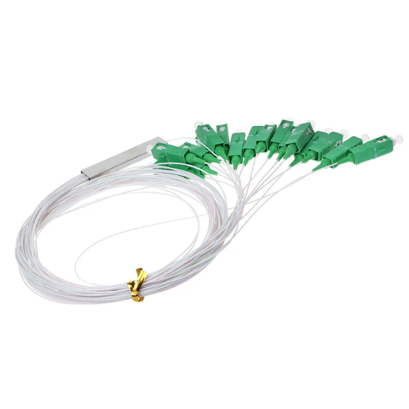

10pcs Fiber Optic Splitter, Box, PLC, SC/APC, 1x16 SC APC Single mode Fiber Optical FTTH 0.9mm mini plc splitter 1x16